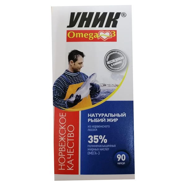 Купить Уник Омега-3 Капсула 600 Мг Флакон Пластиковый №90 600 Мг В.